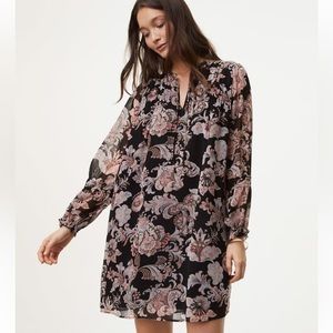 LOFT Floral Royal Shirtdress